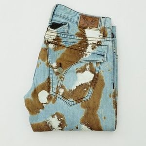 Robin's Jean Light Blue and Brown Straight Jeans